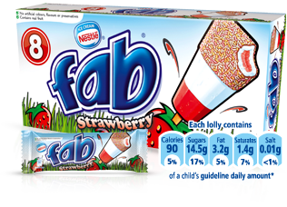 Nestle Fab Strawberry Ice Lollies